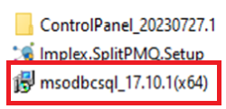Screenshot du driver à installer