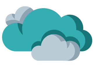 Illustration de nuages bleus et gris